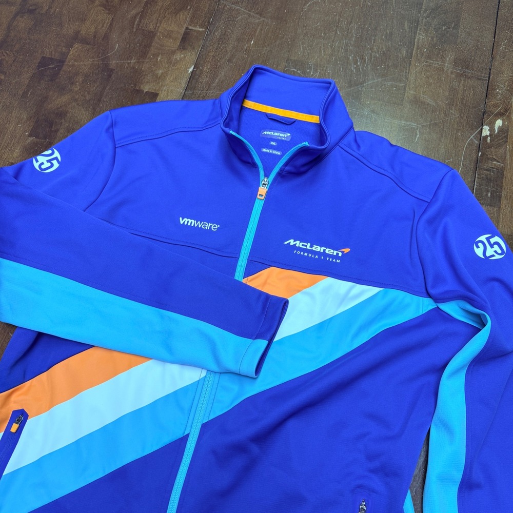 McLaren Formula 1 Racing‎ VMware 25th Anniversary Jacket 3XL Mens Blue Softshell